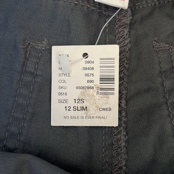 Justice Girls 12 Slim Gray Capri Pants NWT - Picture 6 of 10